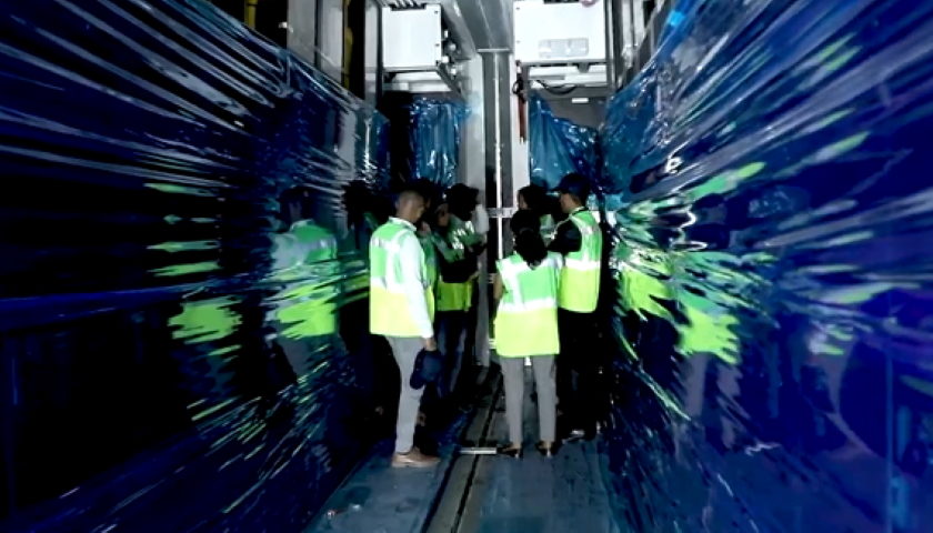 Safaricom staff in the new facility