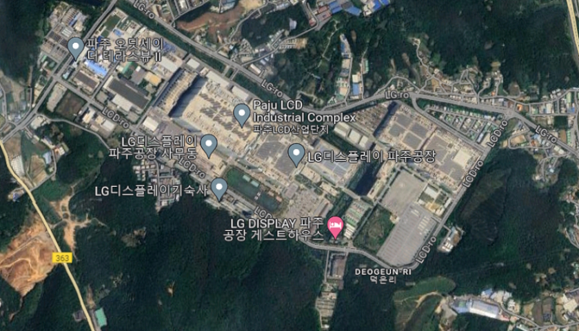 LG's display manufacturing site in Paju
