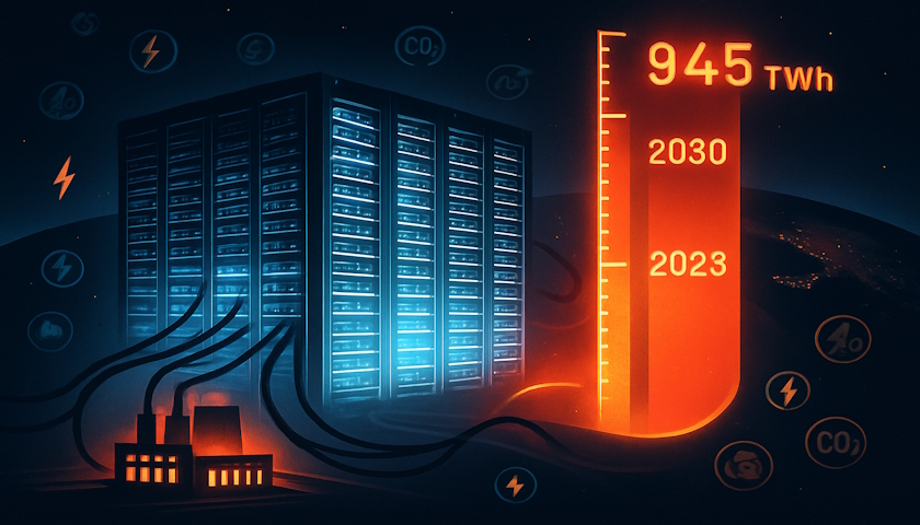 IEA Spotřeba energie datových center se do roku 2030 zdvojnásobí na 945 TWh